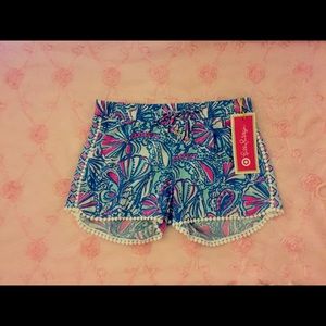 Lilly Pulitzer girls lg 10/12 Pom short fan girls