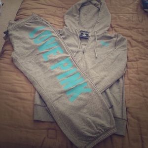Victoria's Secret Pink gray sweatsuit