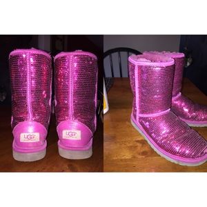 Pink sparkle uggs