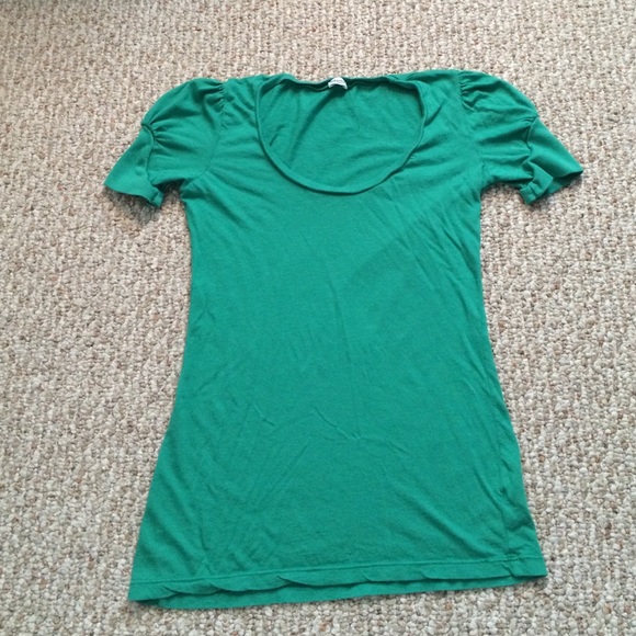 Splendid green scoop neck top