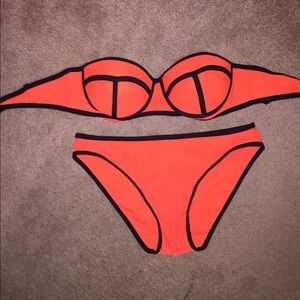 Bright Orange Off-Brand Triangl Bathing Suit