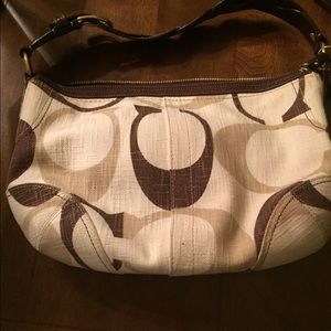 Coach Signature Hobo bag with Braided Shoulder