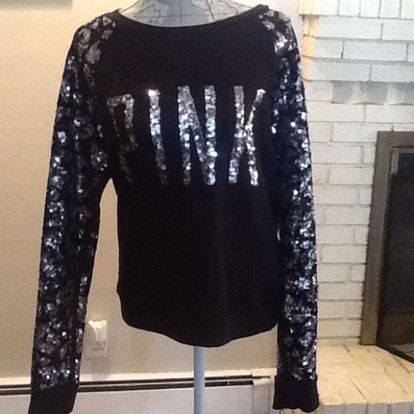 PINK Victoria's Secret Tops - Pink Victoria's Secret Bling Sweatshirt