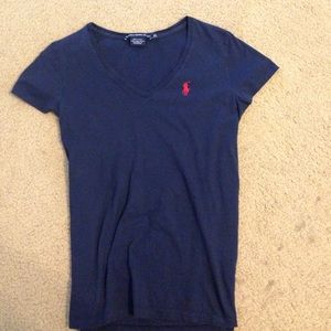 Navy Polo vneck