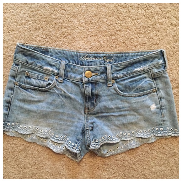 American Eagle Denim Shorts with scallop detail