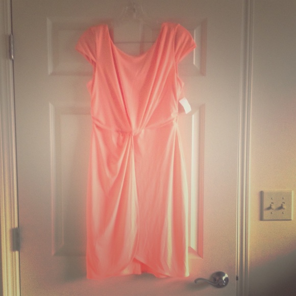 Victoria's Secret orange dress with gold zipper