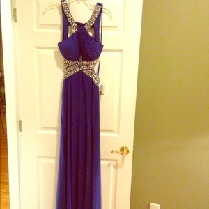 Royal blue, no sequins missing, never worn!