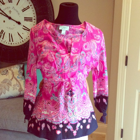 Pink Paisley Top