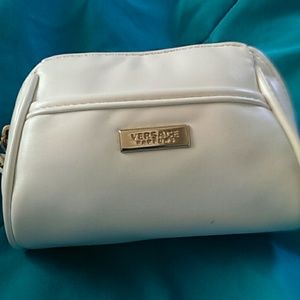 White versace makeup bag