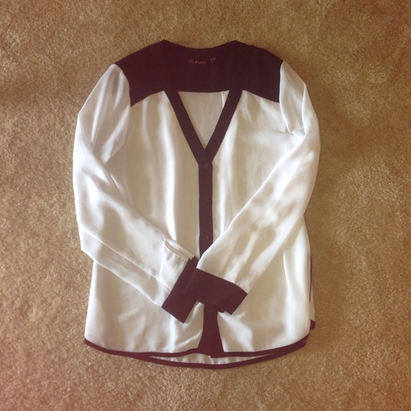 White and black blouse