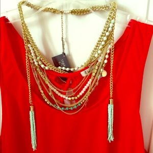 Festival 14kt gold mixed chain necklace