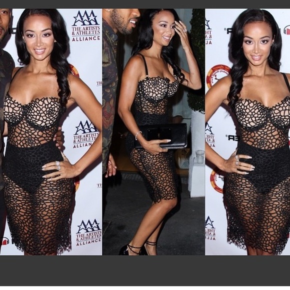 See through net/lace dress