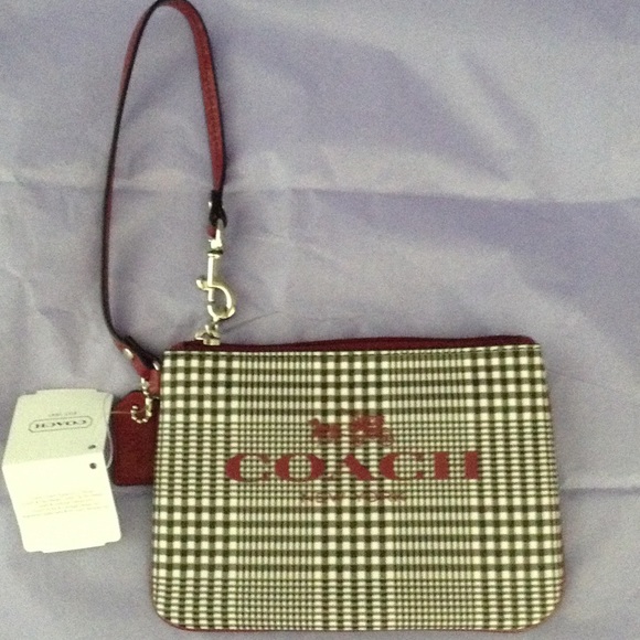 Cute Plaid Coach Wristlet