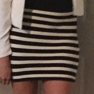 Black and cream skirt