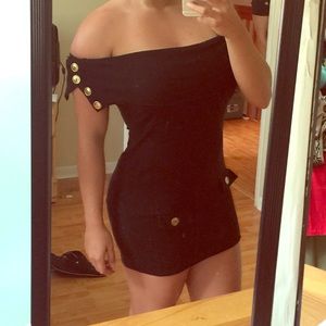 Black off the shoulder dress