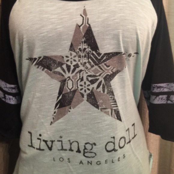 🔖 B1G1 FREE🔖 Living Doll baseball style shirt - Picture 2 of 3