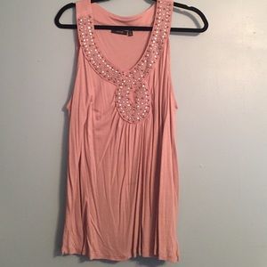 Apt 9 Pink embellished tank top