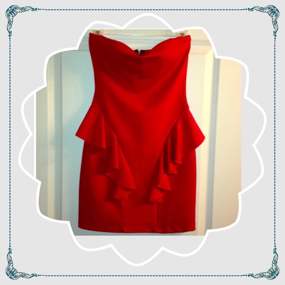 Red plump dress