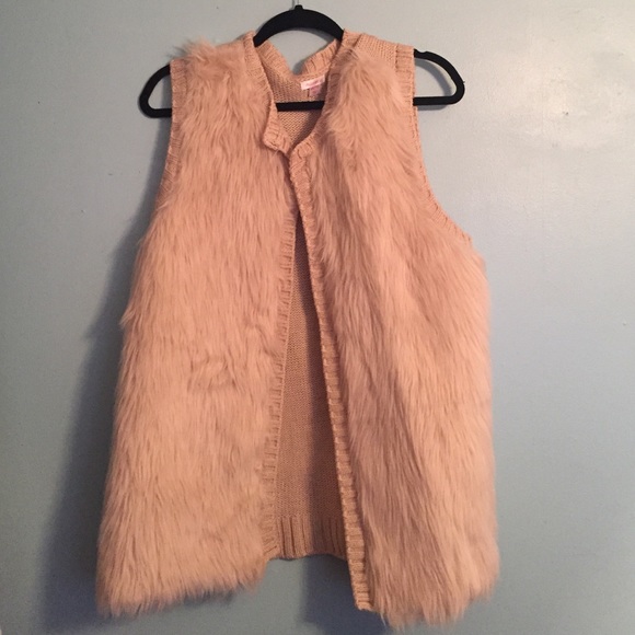Tan fur vest