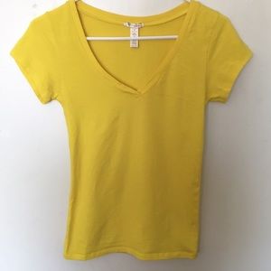 Plain yellow v neck