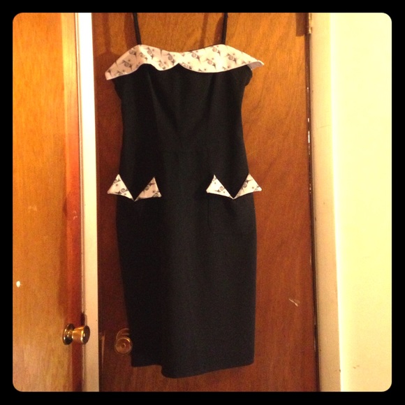 Rock Steady retro black and white dress