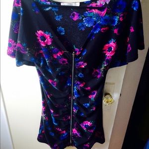Black Floral Mink Pink Dress