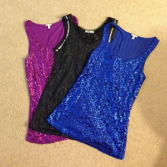 Charlotte Russe Tops - SPARKLE CHARLOTTE RUSSE TANKS