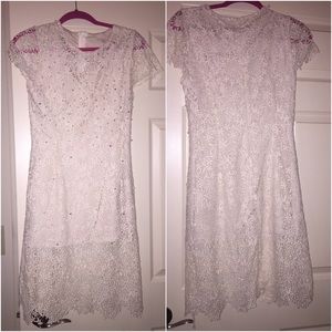 White Cream Lace Dress