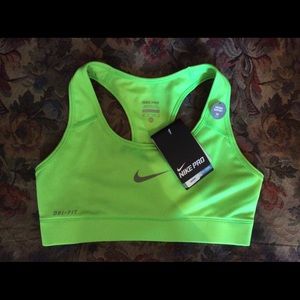 XS neon green Nike sports bra W/Tags