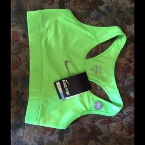 Small Nike neon green sports bra W/Tags
