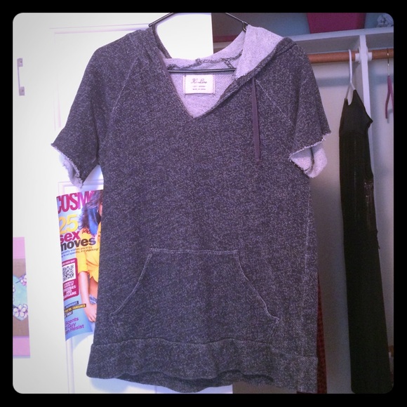 Madewell / Hi-Line Gray T-Shirt Hoodie