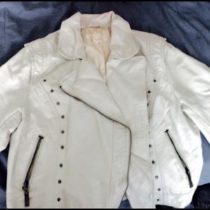 Non leather white jacket