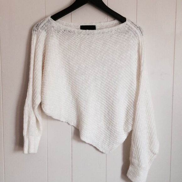 White Sweater crop top