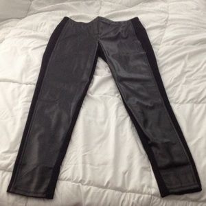 Faux leather pants