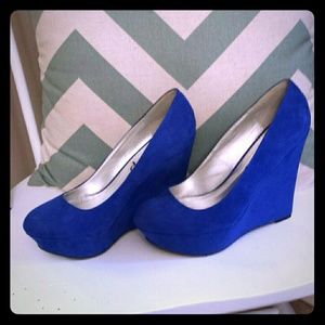 Royal Blue Wedges