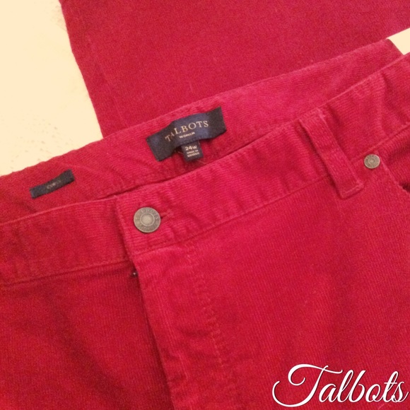 Talbots Pants - REDUCED! Talbots Red Cords 'Boot Cut'