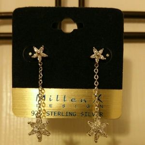 Sterling silver flower earrings