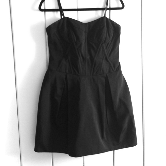 Strapless corset style dress by Nicole Miller