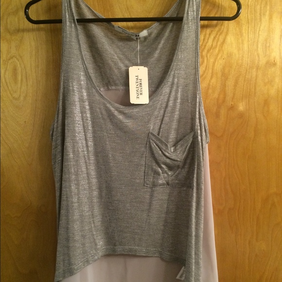 New forever 21 silver/grey tank sz m