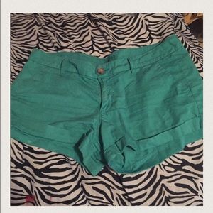 Green shorts