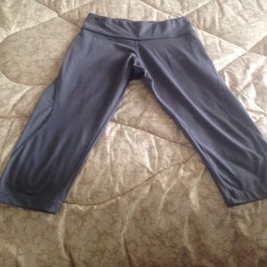 Gray workout capris