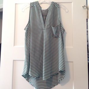 Striped sleeves blouse