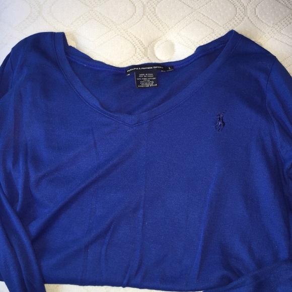 Blue long sleeve Polo shirt
