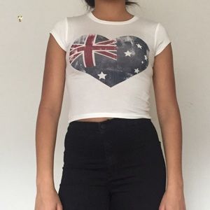 Flagged crop top