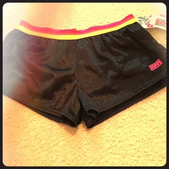 Mesh black soffe shorts