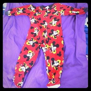 Toddler Mickey mouse footed blanket sleeper