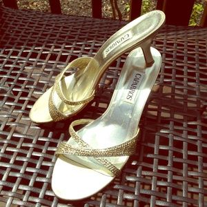 Will price drop! Sparkly Princess Gold Sequin Heel