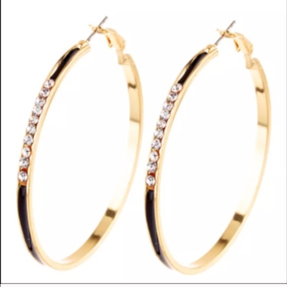 💜💚♠️10k yellow gold plated hoops💜♠️💚