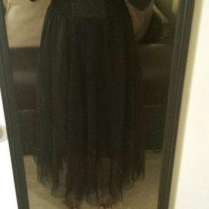 Black tulle skirt