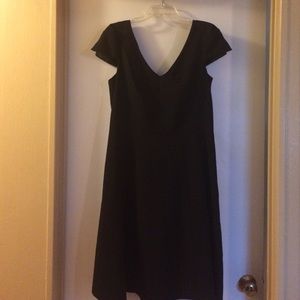 Black cap sleeves dress